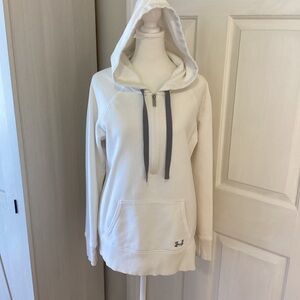 Under Armour Women's Cream Hoodie with Gray Accents Sz L